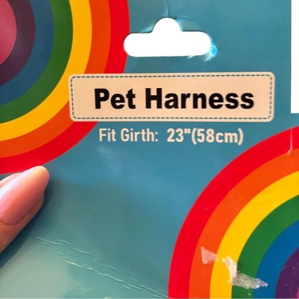 NWT Rainbow Dog Harness